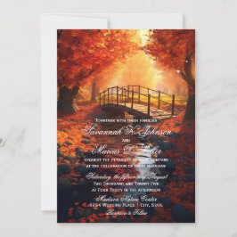 Convite Casamento da Natureza no outono russo