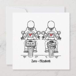 Convite Casamento da Noite de Motocicleta Personalizada de