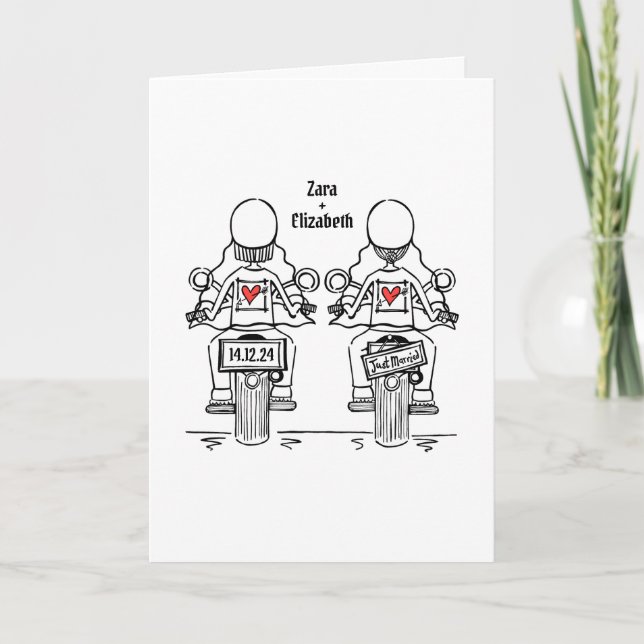 Convite Casamento da Noite de Motocicleta Personalizada de (Frente)