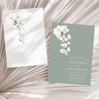 Casamento da Orquídea Branca Verde do Modern Sage