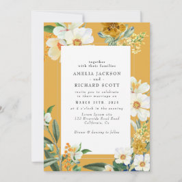 Convite Casamento da primavera com flores silvestres do ja