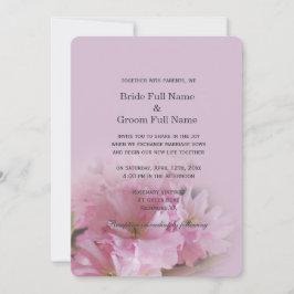 Convite Casamento da primavera de cereja rosa-macia e agra