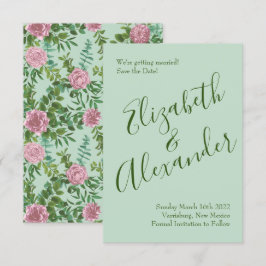 Convite Casamento da primavera do Jardim das Rosas Rosa