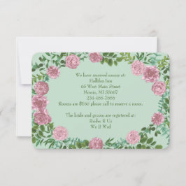 Convite Casamento da primavera do Jardim das Rosas Rosa