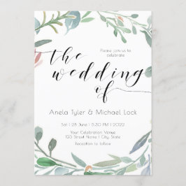 Convite Casamento da primavera Eucalyptus Greenery
