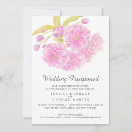 Convite Casamento da primavera rosa adiado data revista