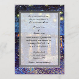 Convite casamento da religião, noite estrelada de van Gogh