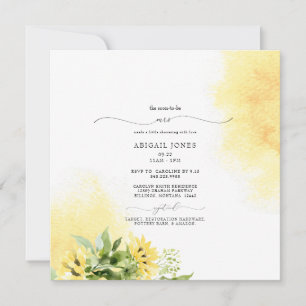 Convite Casamento da Sra. Girassol Amarelo Outono Quadrado