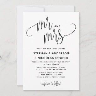 Convite Casamento da Tipografia Black Lovely Script