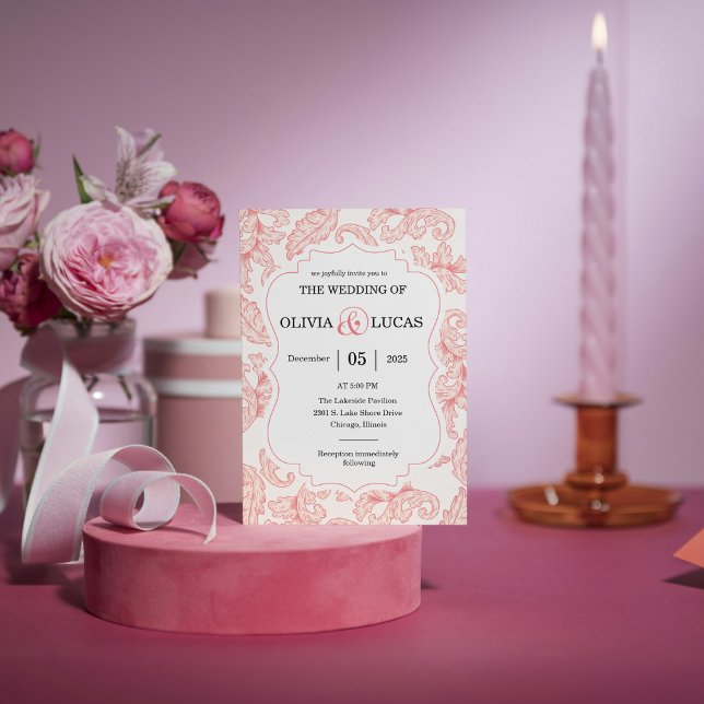Convite casamento damasco (Criador carregado)