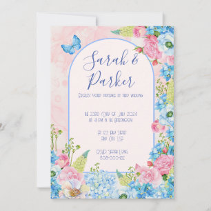 Convite Casamento das Flores da primavera Elegante