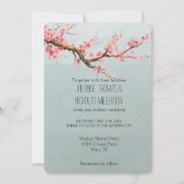 Convite Casamento das flores de cereja