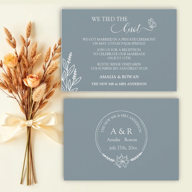 Convite Casamento das Flores-de-Meadow Nós amarramos o nó (Criador carregado)