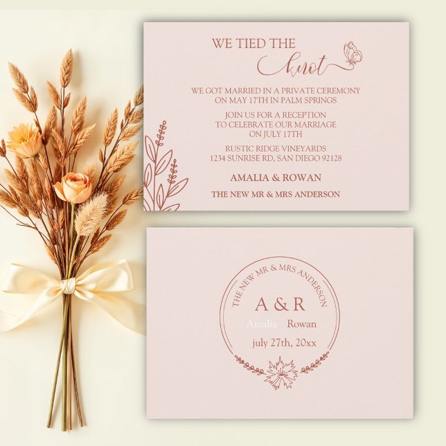 Convite Casamento das Flores-de-Meadow Nós amarramos o nó (Criador carregado)