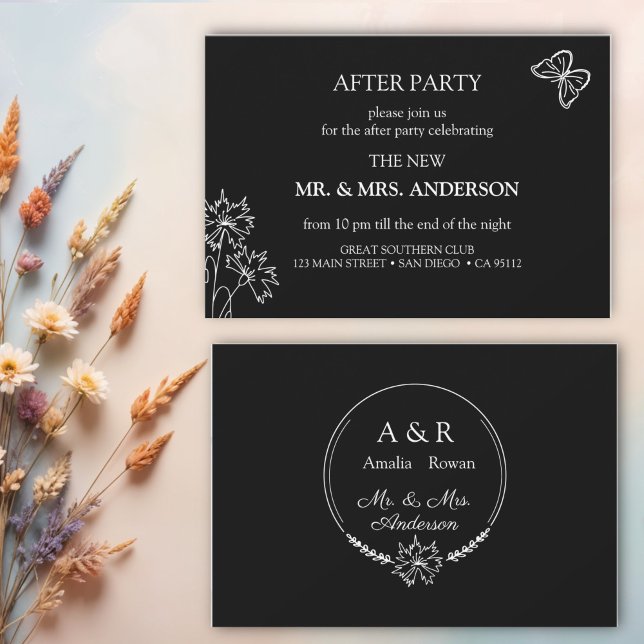 Convite Casamento das Flores de Prados - Festa (Criador carregado)