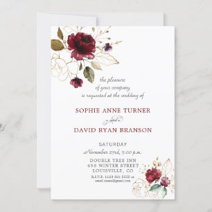Convite Casamento das Flores Douradas Bragundias