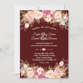 Convite Casamento das Flores Rebeldes Rebeldes Rebeldes Ro