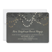 Casamento das Luzes das Cordas de Foil Ouro Chalkb