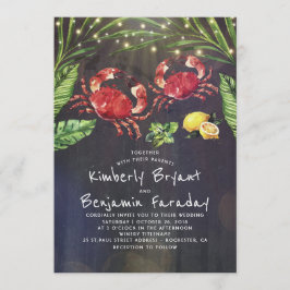 Convite Casamento das Luzes das Palmas de Crab Beach