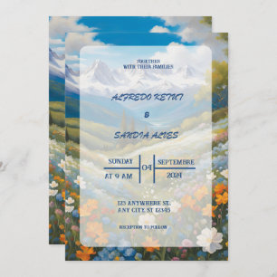Convite Casamento das Montanhas Florais Primavera