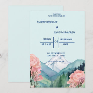 Convite Casamento das Montanhas Florais Primavera