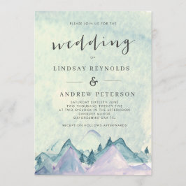 Convite Casamento das Montanhas Watercolor