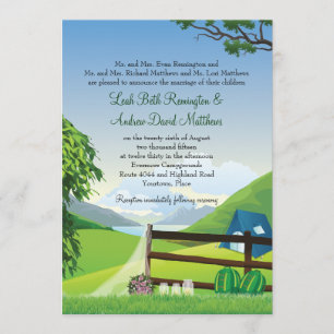 Convite Casamento de acampamento