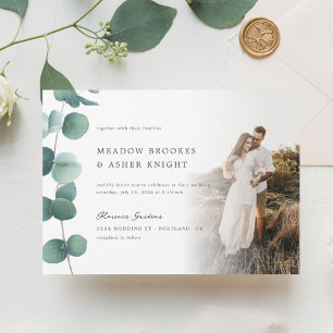 Convite Casamento de Adelaide Watercolor Eucalyptus