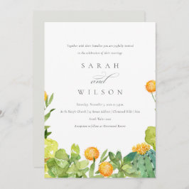 CONVITE CASAMENTO DE ÁGUA FLORAL DE GORDURA DE CACTUS SUCC