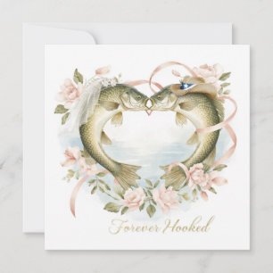 Convite Casamento de amantes de pesca do Texas Aquarela