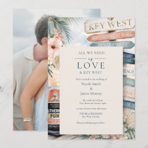Convite Casamento de Amor e Foto em Key West