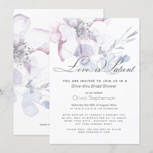 Convite Casamento de Amor é Paciente  Chá de Noiva Drive T