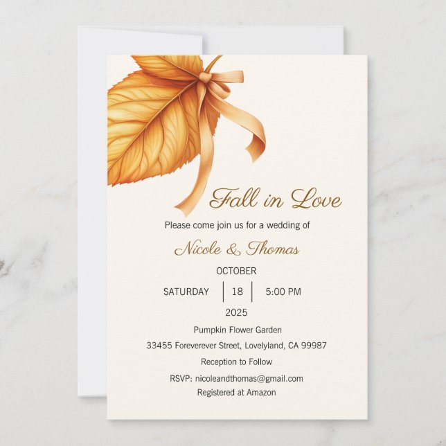 Convite Casamento de amor, noiva para ser (Frente)