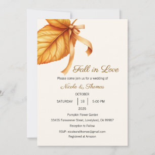 Convite Casamento de amor, noiva para ser