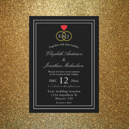 Convite Casamento de Anéis Entwinados