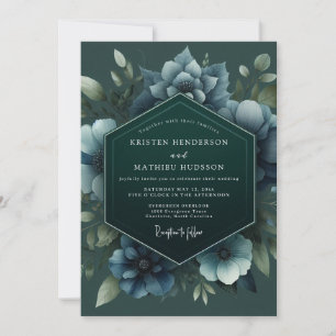 Convite Casamento de Anêmona de Ardósia Caçador
