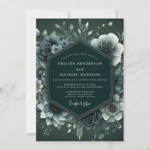 Convite Casamento de Anêmona Emerald Moody