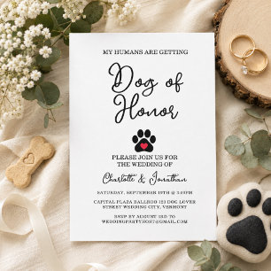Convite Casamento de Animais de Estimação Simples Moderno 