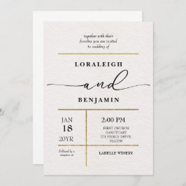 Convite Casamento de aparência elegante e moderno