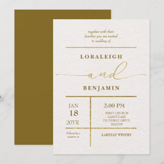 Convite Casamento de aparência elegante e moderno