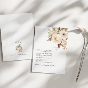 Convite Casamento de Aquarela do Jardim Botânico do outono