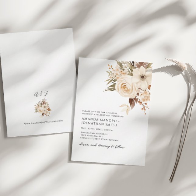 Convite Casamento de Aquarela do Jardim Botânico do outono (Criador carregado)