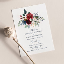 Casamento de Aquarela Floral Elegante