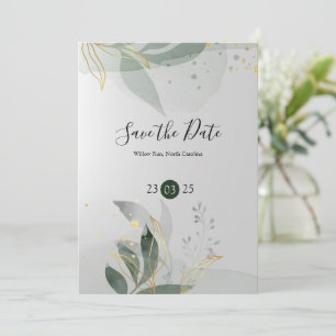 Convite Casamento de Aquarela Floral Romântica Elegante