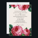 Convite Casamento de Aquarela Rosa Botânica Elegante<br><div class="desc">Convite Para Casamento De Cores De Água,  A Cor De Água,  A Cor De Botânica Vintage. Personalize as informações por sua conta.</div>