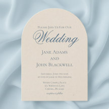 Casamento de Arca Azul Elegante Serif Dusty