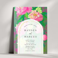 Casamento de Arca de Pintura Floral Rosa Botânica