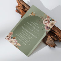 Casamento de Arca Verde-Oliva Mudada | Boho Dusty