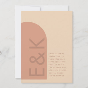 Convite Casamento de Arch Terracotta Pampas Boho Desert Co