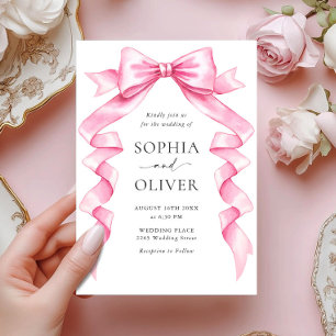 Convite Casamento de Arco de Mão Rosa-Rosa-Elegante